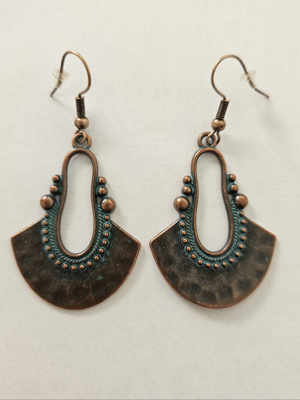 NWT Bohemian Turquoise Copper Earrings Blue Brown Lightweight Festival Feminine - Picture 1 of 4